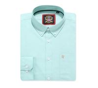 Camicia Oxford a Maniche Lunghe da Uomo, Colletto e Tasca con Bottoni, Weekender da Lavoro Casual in Stile Inglese. The English Oxford di Janeo British Apparel. (Plain Mint, 2XL)