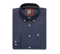 Camicia Oxford a Maniche Lunghe da Uomo, Colletto e Tasca con Bottoni, Weekender da Lavoro Casual in Stile Inglese. The English Oxford di Janeo British Apparel. (Plain Navy, XL)