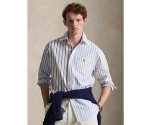 Camicia Oxford, Classic Fit Blu M A righe