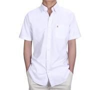 Camicia Oxford Manica Corta da Uomo vestibilità Classica,Colletto e Tasca abbottonati.Abbigliamento per Le Vacanze Camicie per Il Tempo Libero. di Janeo British Apparel. Warm White, 2XL