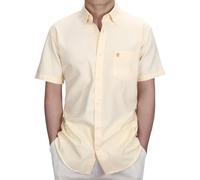 Camicia Oxford Manica Corta da Uomo vestibilità Classica,Colletto e Tasca abbottonati.Abbigliamento per Le Vacanze Camicie per Il Tempo Libero. di Janeo British Apparel. Mellow Lemon, 2XL