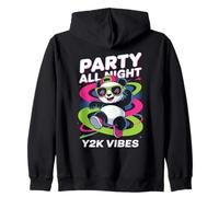 Camicia Party Panda all Night Y2K Vibes Retro Panda Cool Dance Felpa con Cappuccio