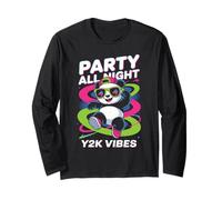 Camicia Party Panda all Night Y2K Vibes Retro Panda Cool Dance Maglia a Manica
