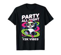 Camicia Party Panda all Night Y2K Vibes Retro Panda Cool Dance Maglietta