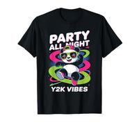 Camicia Party Panda all Night Y2K Vibes Retro Panda Cool Dance Maglietta