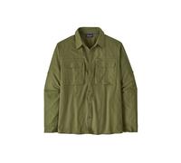 Camicia Patagonia M's L/S Self Guided Sun Shirt (Caper Green) Uomo S