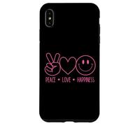Camicia Peace Love Happiness Happy Face Tee Smile Face Hippie Custodia per iPhone XS Max