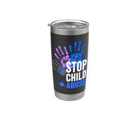 Camicia per abusi di bambini - Stop ai bambini consapevolezza di prevenzione degli abusi Bicchiere termico in acciaio inox doppia parete