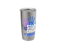 Camicia per abusi di bambini - Stop ai bambini consapevolezza di prevenzione degli abusi Bicchiere termico in acciaio inox doppia parete