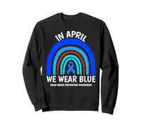 Camicia per abusi sui minori - April We Wear Blue Child Abuse Awareness Felpa