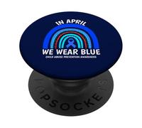 Camicia per abusi sui minori - April We Wear Blue Child Abuse Awareness PopSockets PopGrip Adesivo