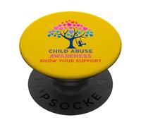 Camicia per abusi sui minori - Indosso Blu per la prevenzione degli abusi sui minori PopSockets PopGrip Adesivo