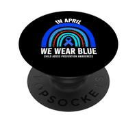 Camicia per abusi sui minori - Mese della consapevolezza della prevenzione degli abusi sui min PopSockets PopGrip Adesivo