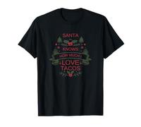 Camicia per amanti dei tacos di Natale per il comfort degli amanti del cibo umorismo Maglietta
