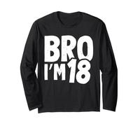 Camicia per Bambini 18° Compleanno Boy Bro I'm 18 Year Old Diciotto Anni Maglia a Manica