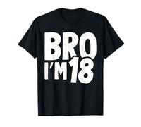 Camicia per bambini 18° compleanno Boy Bro I'm 18 Year Old Diciotto anni Maglietta