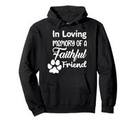 Camicia per Cani e Gatti con Scritta in Inglese in Loving Memory of a Faithful Friend Felpa con Cappuccio