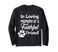 Camicia per Cani e Gatti con Scritta in Inglese in Loving Memory of a Faithful Friend Maglia a Manica