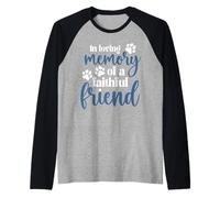 Camicia per Cani e Gatti con Scritta in Inglese in Loving Memory of a Faithful Friend Maglia con Maniche Raglan