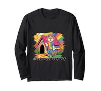 Camicia per cani Groovy Day Rainbow House Peaceful Summer Graphic Maglia a Manica