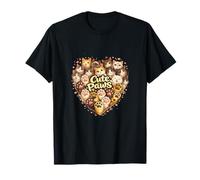 Camicia per Gatti Valentine Cats Heart Funny Love Paws Maglietta