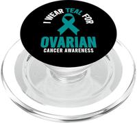 Camicia per il cancro ovarico - I Wear Teal Ovarian Cancer Awareness PopSockets PopGrip per MagSafe