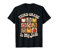 Camicia per Insegnante Anni '80 e '90 Third Grade Is My Jam Retro Maglietta