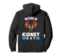 Camicia per la Giornata Mondiale dei Reni - Consapevolezza della Malatti Felpa con Cappuccio