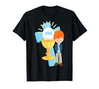 Camicia per la Prima Comunione 2026 Bambini Bambini Figlio Ragazzi Rossa Maglietta