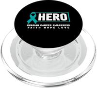 Camicia per la sensibilizzazione al cancro ovarico - Eroe del cancro ovarico PopSockets PopGrip per MagSafe