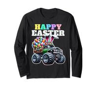 Camicia per ragazzi Monster Truck di Pasqua - Happy Easter Toddler Maglia a Manica