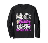Camicia per Sorella di Mezzo con Scritta I'm The Reason We Have Rules Maglia a Manica