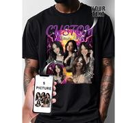 Camicia personalizzata da uomo con il volto della fidanzata, maglietta rap bootleg, maglietta divertente con il volto della fidanzata per il fidanzato, regalo di compleanno per lui, regalo per l'anniv