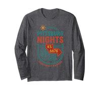 Camicia Pittsburg Nights Retro KS 6676 US 69 400 Road Graphic Maglia a Manica