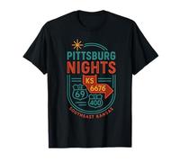 Camicia Pittsburg Nights Retro KS 6676 US 69 400 Road Graphic Maglietta