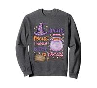 Camicia Pocus Hocus Coffee Focus Pocus I Need Coffee To Felpa