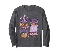 Camicia Pocus Hocus Coffee Focus Pocus I Need Coffee To Maglia a Manica