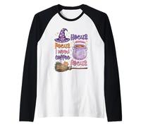Camicia Pocus Hocus Coffee Focus Pocus I Need Coffee To Maglia con Maniche Raglan