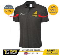 Camicia Polo Personalizzata Ricamata Gas Safe Con Nome Azienda/Testo