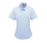 Camicia Popeline A Maniche Corte Gingham 100% Cotton Premier Per Donne