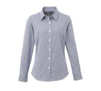 Camicia Poplin A Maniche Lunghe Gingham 100% Cotton Premier Per Donne