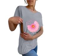 Camicia premaman da donna comoda per l'allattamento al seno infermieristica maglietta con cerniera Mama's Boobery Always On Tap Tops, Grigio #5., XXL