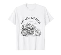 Camicia Raccoon Live Fast Eat Trash Panda Raccoon Lover Maglietta