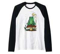 Camicia Rana e Funghi - Cozy Cottagecore Mushroom Fantasy Maglia con Maniche Raglan