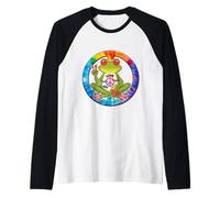 Camicia Rana Pace Amore Hippie Fede Gioia Speranza Positive Vibes Maglia con Maniche Raglan