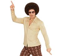Camicia retrò anni '70 con e senza motivo, da discoteca, per uomo