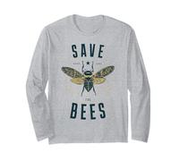 Camicia retrò Save The Bees, Apicoltore delle api, Giornata della Terra Maglia a Manica