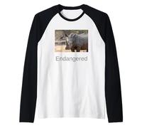 Camicia Rhinoceros Endangered Black Rhino Maglia con Maniche Raglan