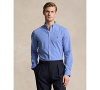 Camicia sagomata in popeline elasticizzato Blu XXL Tinta unita