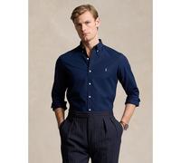 Camicia sagomata in popeline elasticizzato Blu XXL Tinta unita